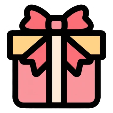 present with ribbon sticker