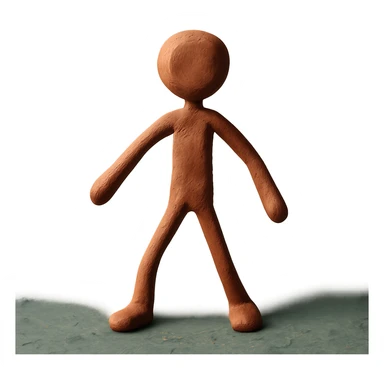 claymation style stick figure sticker