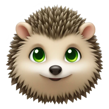 Cute Hedgehog with green eyes  sticker