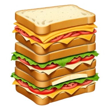 a tall stack of sandwich sticker