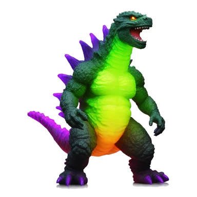 Godzilla uranium fluo toy sticker