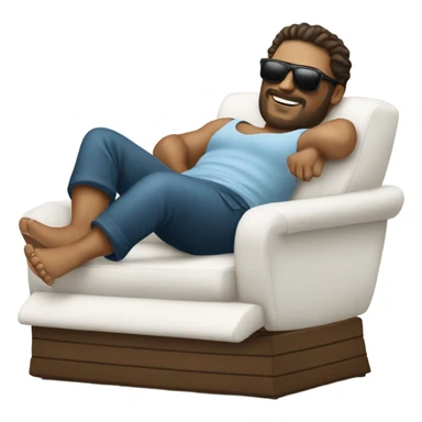 Fat guy on yacht sticker