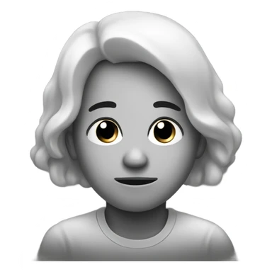 Depression, black and white sticker