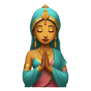 Prayer woman Hindu sticker