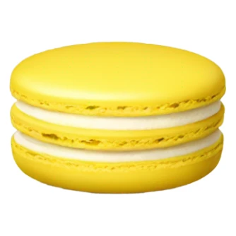 Realistic one yellow macaron  sticker