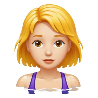 Swimming lady sticker