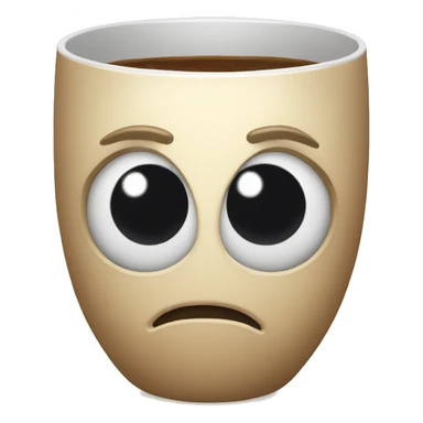 An alive cup that has really big eyes sticker