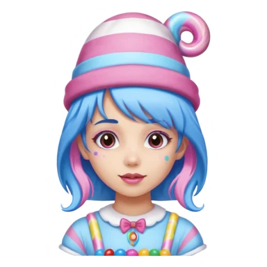 candy hatted girl from candyland lue pink hair sticker