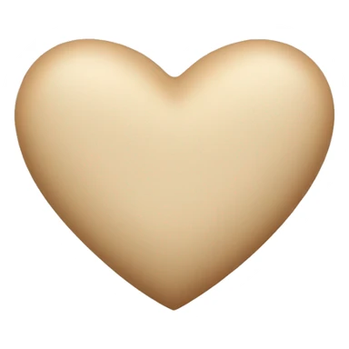 beige heart sticker