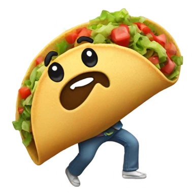 Dancing taco sticker
