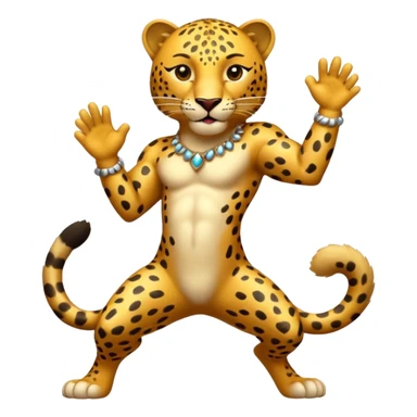 leopard der tanzt sticker