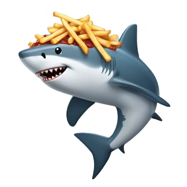 Poutine shark attack sticker
