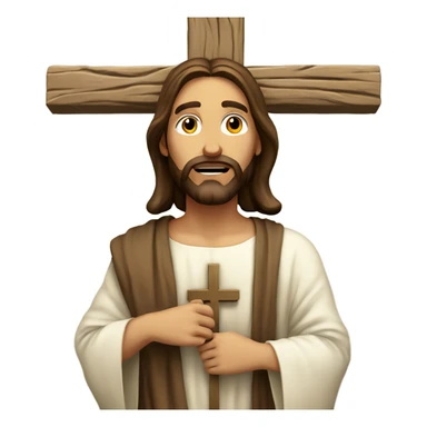 jesus christ with a cross sticker