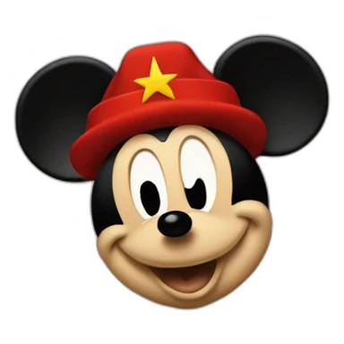 mickey mouse communist sticker