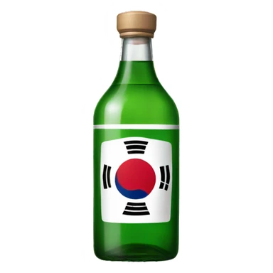 Korean soju bottle  sticker