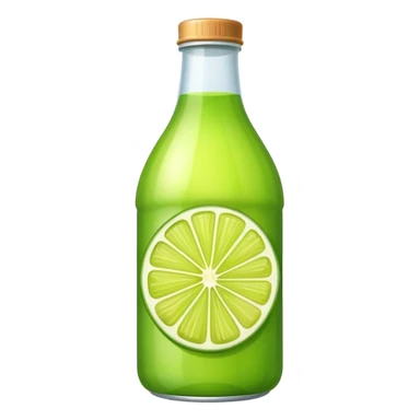 Bottled lime juice sticker