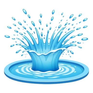 chaotic water splash from jumping into swimming pool sticker