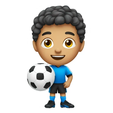 Niño con balón de soccer sticker