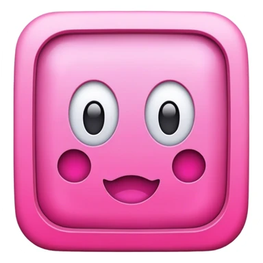 hollow pink square sticker