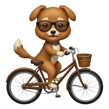 dog cyclist sticker