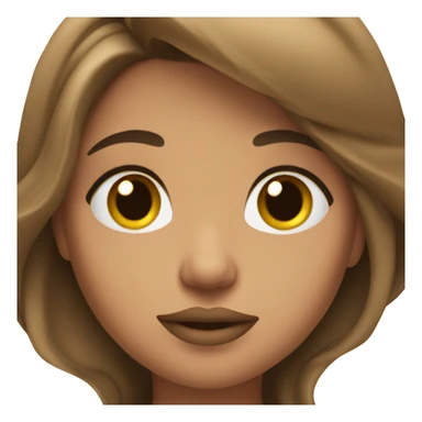 A curvy brunette with full lips and long hair sticker