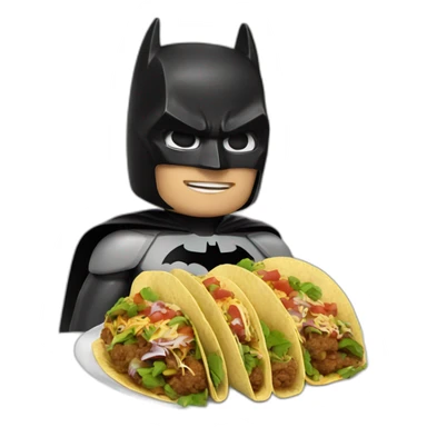 Batman with tacos sticker