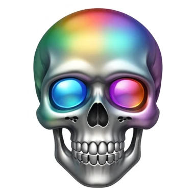 Skull multi chrome sticker