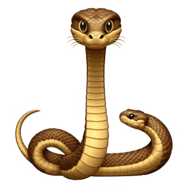 cobra is in its upright defensive posture sticker