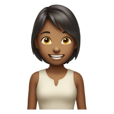 Young girl carried tooth sticker