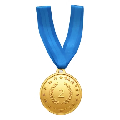 Medl 3rd place golden medal in blue bands  sticker