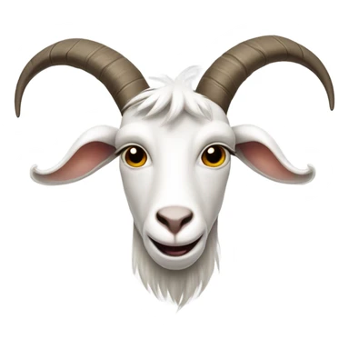 White goat head sticker