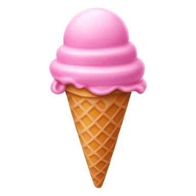 Pink ice cream sticker
