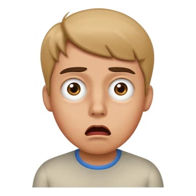 annoyed face with rolling eyes and a shocked mouth sticker