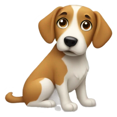 dog watching out a window sticker