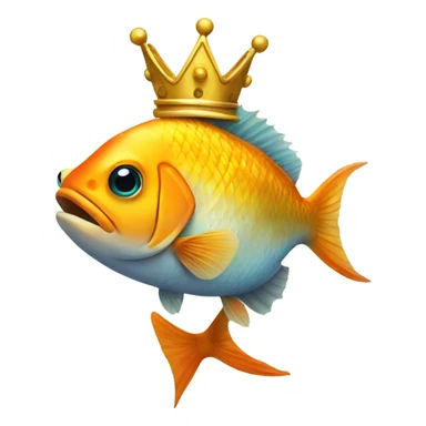 fish with a crown sticker