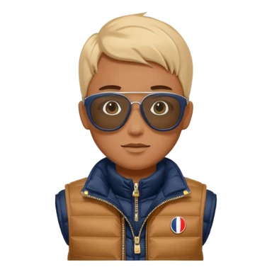 LV sluneční brýle a Moncler vestu sticker