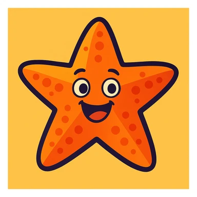 cartoon starfish sticker