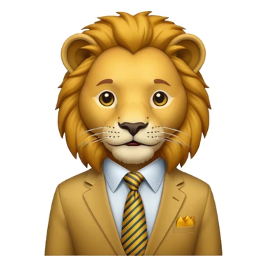 lion with tie sticker