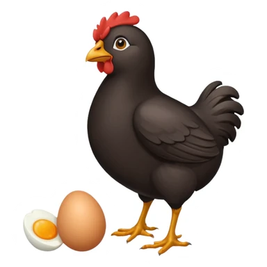 Un poussin noir qui est dans son oeuf sticker