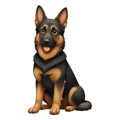 Black tan german shepherd stting sticker