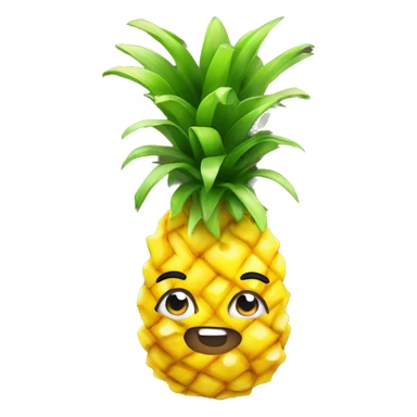 Ananas met een strik sticker