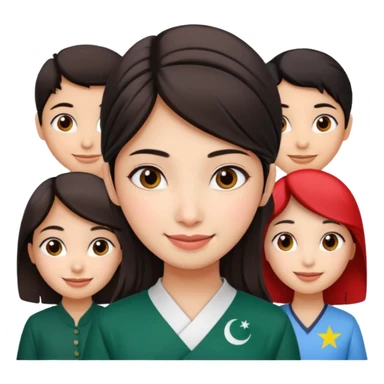 a Pakistani girl who is curious for Knowledge about Hong Kong and China, disscussion with lots of friends sticker