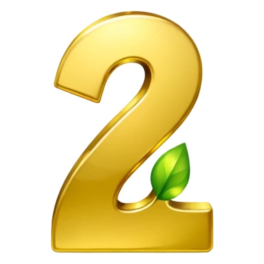 number 4 in golden and green shadows sticker