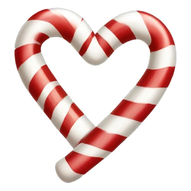 Candy cane colored heart  sticker