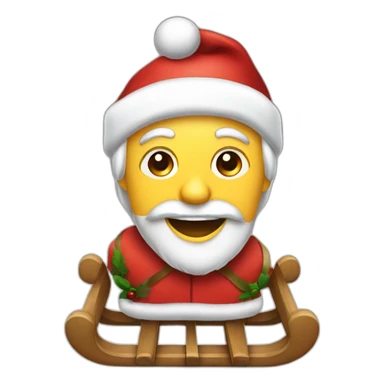 christmas sled sticker