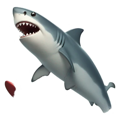 shark surfing sticker