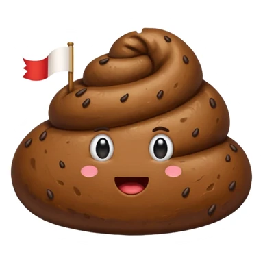 Indonesia flag poop in the mid sticker