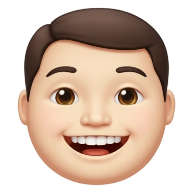 white tooth with chubby cheeks and a tiny smile sticker