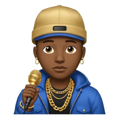 rapper man with microphone sticker