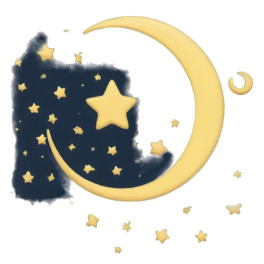 moon and stars sticker